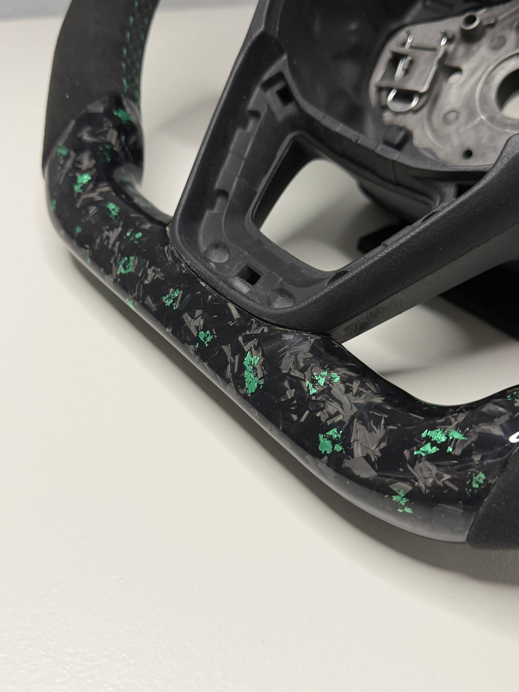 Seat Leon 5f Forged Carbon Lenkrad mit Mintgrünen Flakes